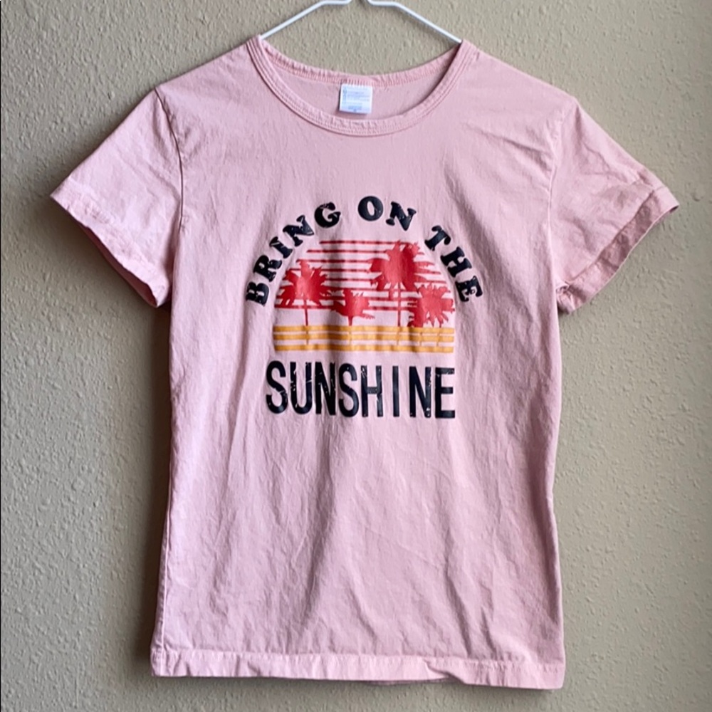 Zaful pastel pink graphic tee
